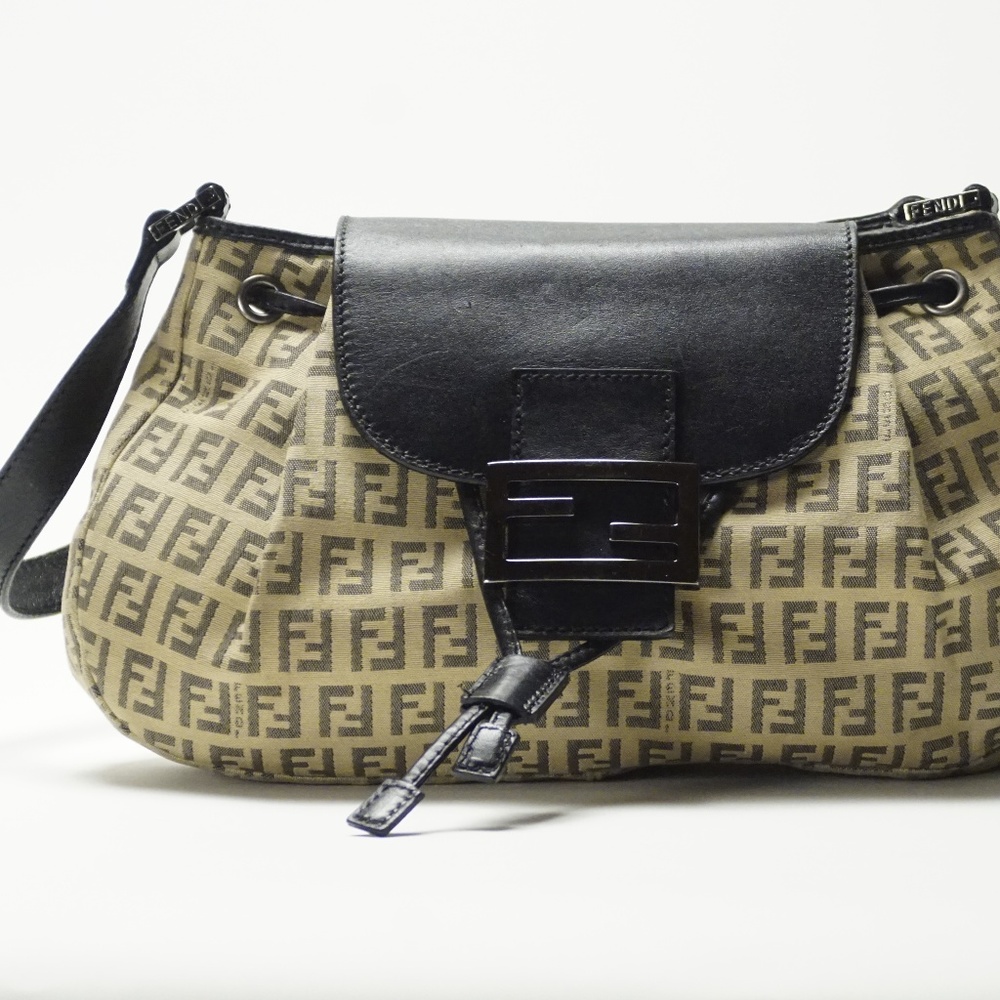 Authentic Vintage Fendi Bag Zucchino Logo Baguette